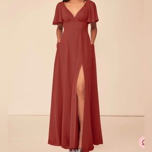 Terracota bridesmaid dress